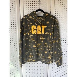 CAT Caterpillar Camouflage Pixel Camo Pullover Hoodie Sweatshirt Youth XL Kids